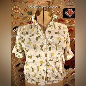 True Vintage 1960’s “Oil & Vinegar” Cuffed Sleeve Button Down